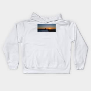 October Sunrise at the mouth of the River Blyth Kids Hoodie